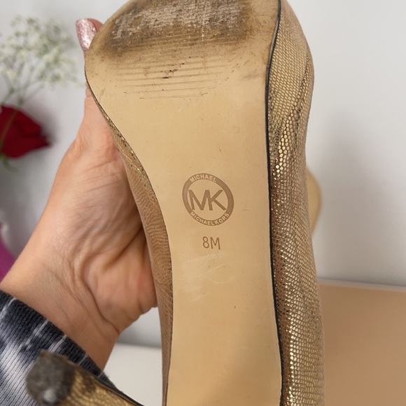 Gold platform peep toe Michael Kors Heels - Picture 4 of 4